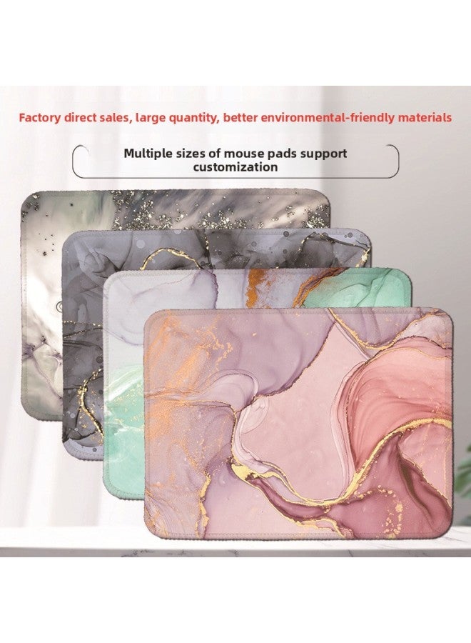 Special Marble Texture Mouse Pad Round Small Precision Lock Edge Electronic Competition Non-slip Office Mat Wholesale-Color:240*200*1.5mm-Pattern:Jinzi  - Image 5