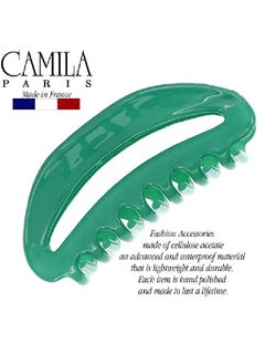 CAMILA Paris Cp2581 French Hair Clip For Women Green Girls Hair Claw Clip Jaw Fashion Durable And Styling Hair Accessories For Women Luxury Ladies Strong Hold No Slip Grip Clamp Made In France  - Image 3