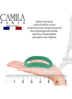 CAMILA Paris Cp2581 French Hair Clip For Women Green Girls Hair Claw Clip Jaw Fashion Durable And Styling Hair Accessories For Women Luxury Ladies Strong Hold No Slip Grip Clamp Made In France  - Image 4