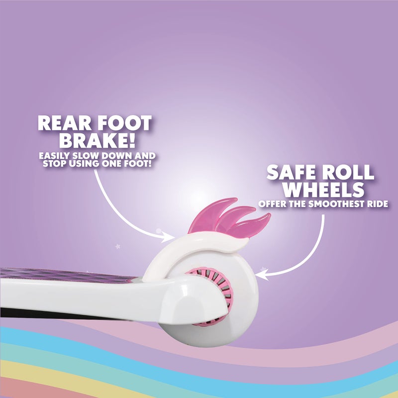 VOYAGER سكوتر توازن ذاتي للأطفال وسكوتر للأطفال، منصة عريضة إضافية، 3 عجلات، فرامل تعمل بالقدم، حد وزن 75 رطل، للأطفال والفتيات أو الأولاد، للأعمار من 3 سنوات وما فوق - Image 5