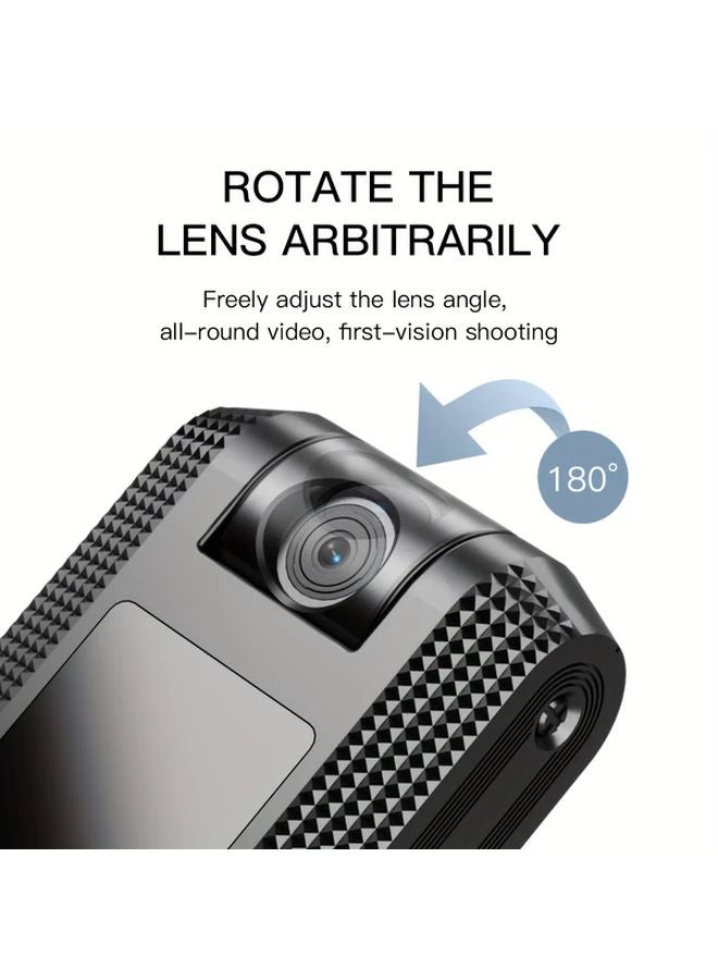 Black Wearable Mini Digital Camera 64G TF Card Night Vision Portable Video Audio Recording - Image 5