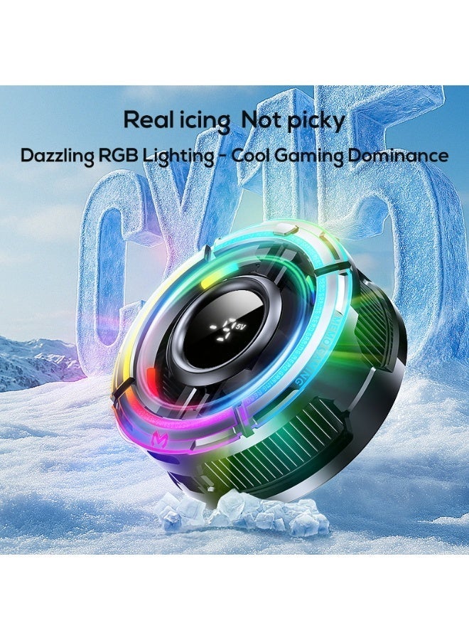 Memo CX15 Ai Magnetic Smartphone Cooler, 15W Fast Cooling Semiconductor Radiator Fan for Gaming, Live Streaming & Vlogging – Ultra Quiet Heat Dissipation for iPhone 12/13/14/15 Series, Android Phones & iPad Tablets - Image 2