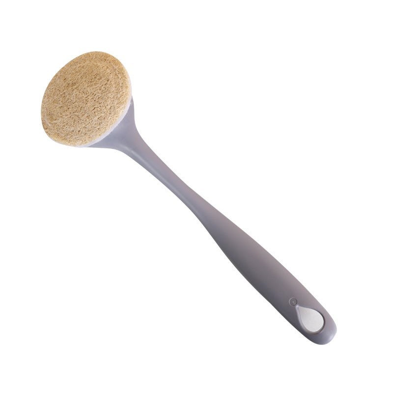 Long Handle Loofah Kitchen Scrub Brush with Detachable Scraper - Image 5