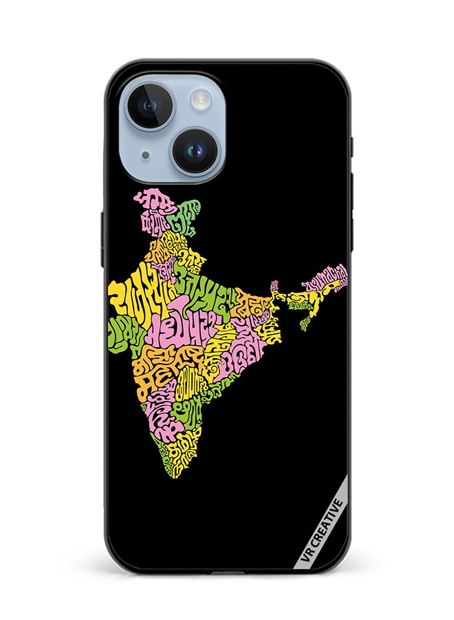 VR CREATIVE Protective Case Cover For Apple iPhone 15 Plus Indian States Name Design Multicolour - Image 1