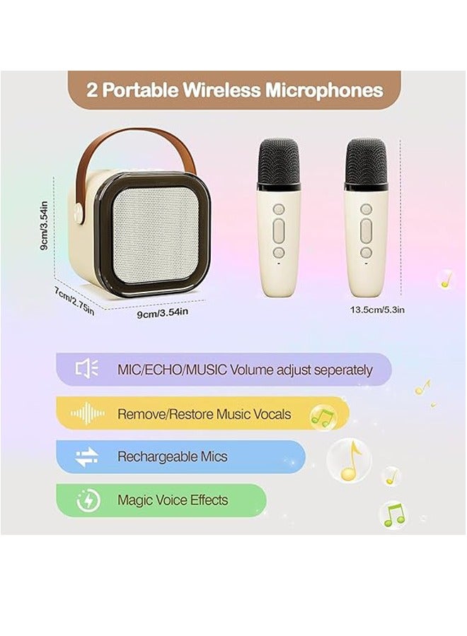 PADOM جهاز كاريوكي محمول من بادوم مزود بميكروفون لاسلكي وميكروفون صغير مزود بمكبر صوت بلوتوث، هدايا للأطفال من سن 4 إلى 12 عامًا، الأولاد والبنات والبالغين والحفلات والمنزل KTV والأنشطة الخارجية والسفر - Image 3