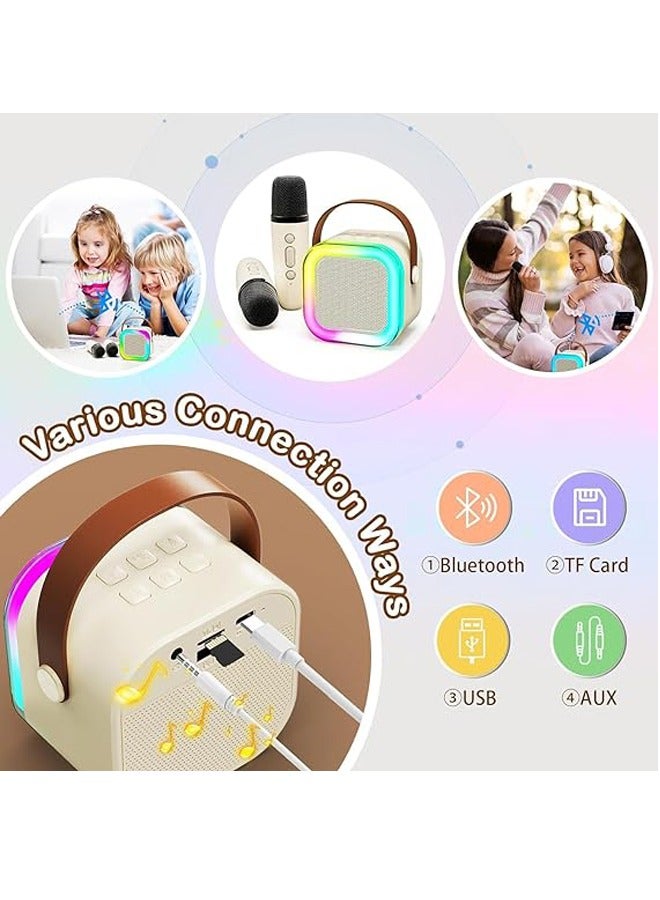 PADOM جهاز كاريوكي محمول من بادوم مزود بميكروفون لاسلكي وميكروفون صغير مزود بمكبر صوت بلوتوث، هدايا للأطفال من سن 4 إلى 12 عامًا، الأولاد والبنات والبالغين والحفلات والمنزل KTV والأنشطة الخارجية والسفر - Image 4