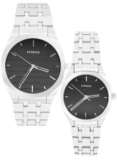 Fitron Fitron Quartz Analog Silver Couple Set Watch For Men and Women  - Image 1