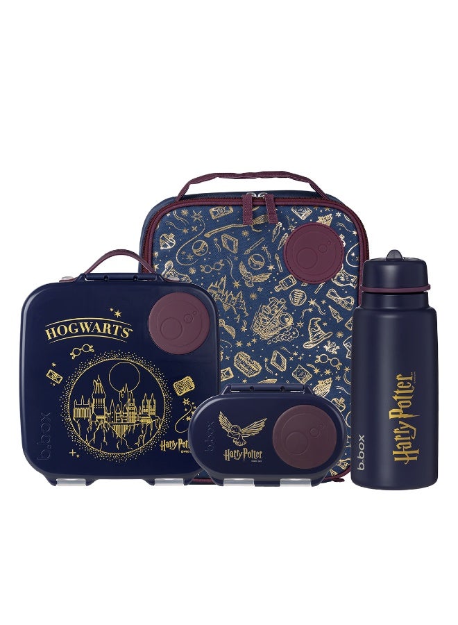 B.Box Harry Potter Kids Combo – Leakproof Lunchbox, 1L Insulated Bottle, Snackbox & Flexi Lunchbag | BPA-Free, Versatile & Travel-Friendly | School & Picnic Ready Bento Set - Image 1
