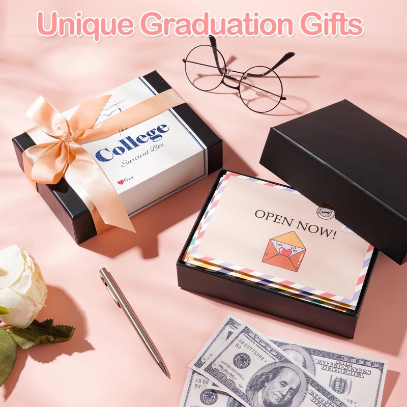 AYGXU College graduation gifts card book-Care Package for graduates,Graduation gifts 2026,26pcs open when envelopes,college survival gift card book,Personalized Gift for Student, Cash Money Holder, blue - Image 4