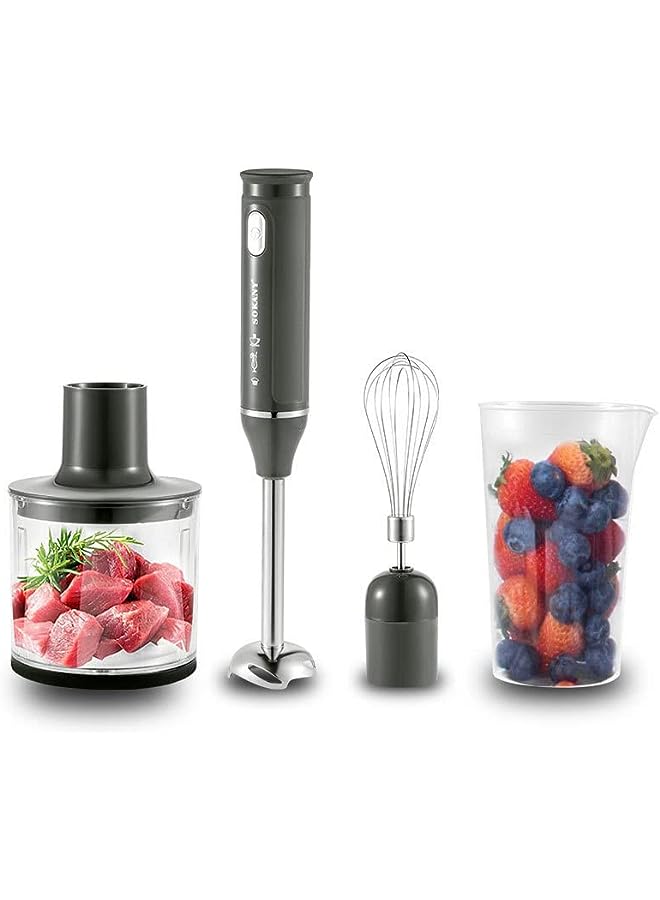 sokany Immersion Hand Blender, 4-in-1 Multifunctional 2 Speed Stainless Steel Handheld Stick Blender with 500ml Mixing Beaker, Milk Frother, Egg Whisk for Smoothies/Puree Baby Food/Sauces/Soups - Image 1