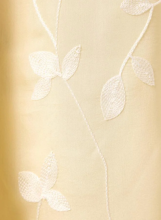  أولا بوبكن Ulla Popken Plus Size Embroidered A line Dress with Mandarin Collar