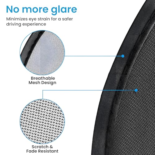 Pivalo Fabric Universal Car Curtains Sun Shade Cover Interior Accessories for UV Rays Protection Side & Rear Windows Baby Sunshade Compatible with Maruti Suzuki Tata Punch & All Cars(Black,Pack of 4) - Image 5
