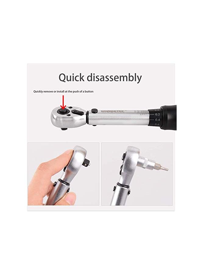 PROMASS Wrench,2-20Nm 1/4 Preset Torque Wrench Soet Bit Combination 35 in 1 Household Sets Multipurpose Utili Tool Kit Toolbox Hand Tool Sets ycle Fix  - Image 4