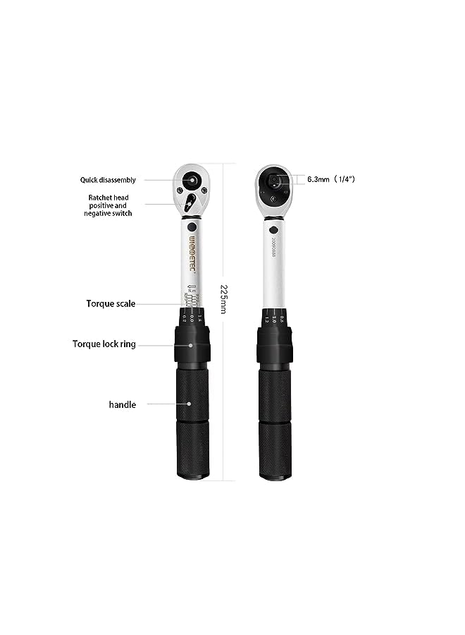 PROMASS Wrench,2-20Nm 1/4 Preset Torque Wrench Soet Bit Combination 35 in 1 Household Sets Multipurpose Utili Tool Kit Toolbox Hand Tool Sets ycle Fix  - Image 3