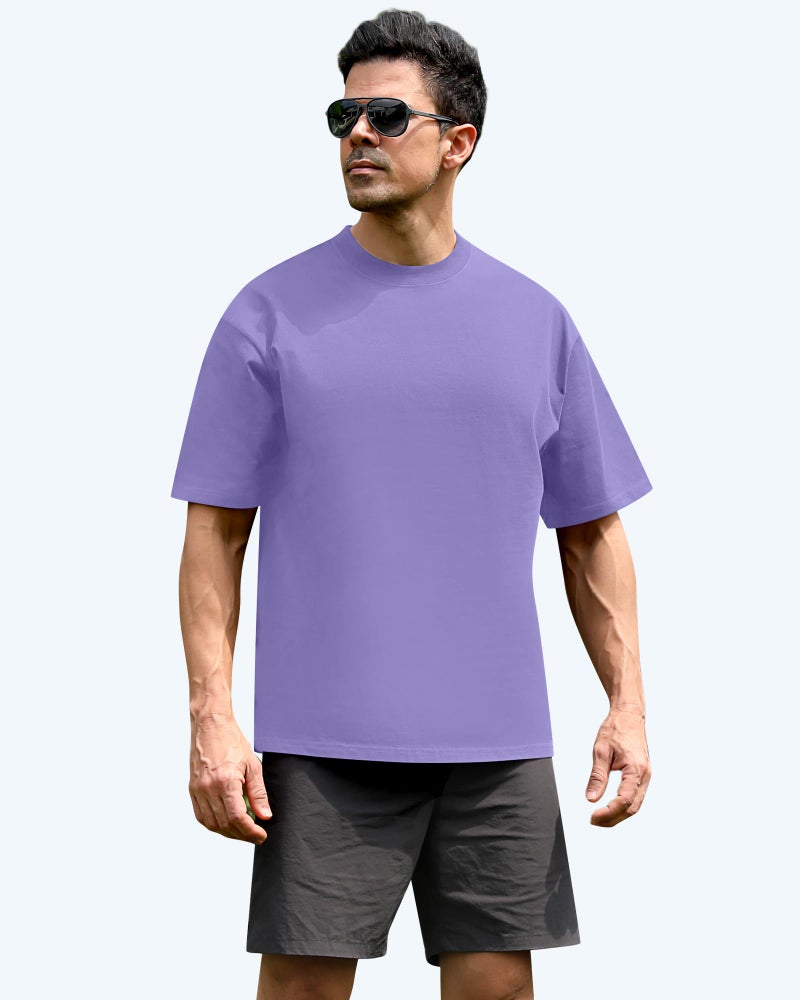 Eadali 3 Pack Men’s Oversized T-Shirts – Drop Shoulder Crewneck Heavyweight 280g Cotton Summer Loose Fit Short Sleeve Casual Tees for Men & Women - Image 2