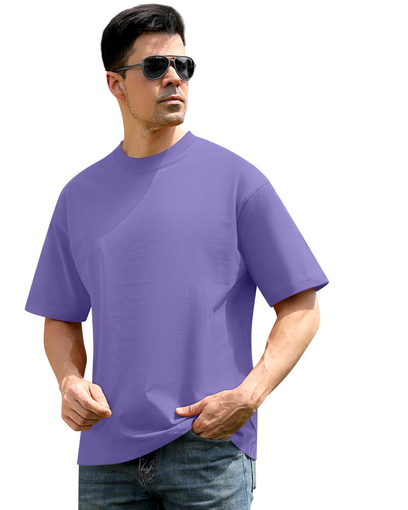 Eadali 3 Pack Men’s Oversized T-Shirts – Drop Shoulder Crewneck Heavyweight 280g Cotton Summer Loose Fit Short Sleeve Casual Tees for Men & Women - Image 5