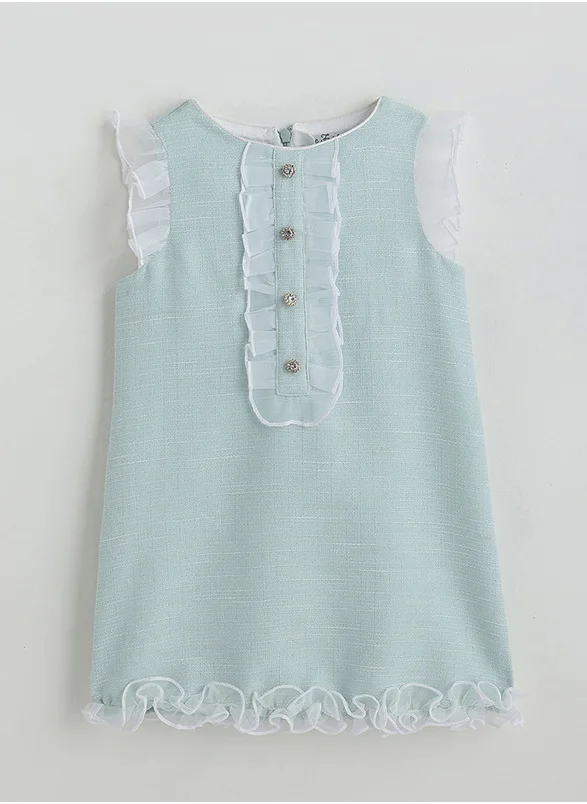 One Friday One Friday Infant Mint A-Line Sleeveless Textured Fabric Dress