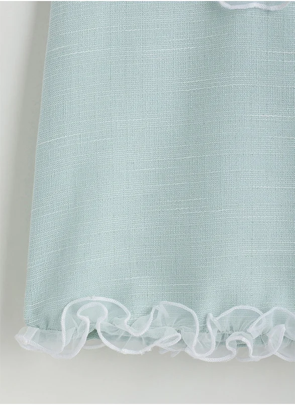 One Friday One Friday Infant Mint A-Line Sleeveless Textured Fabric Dress