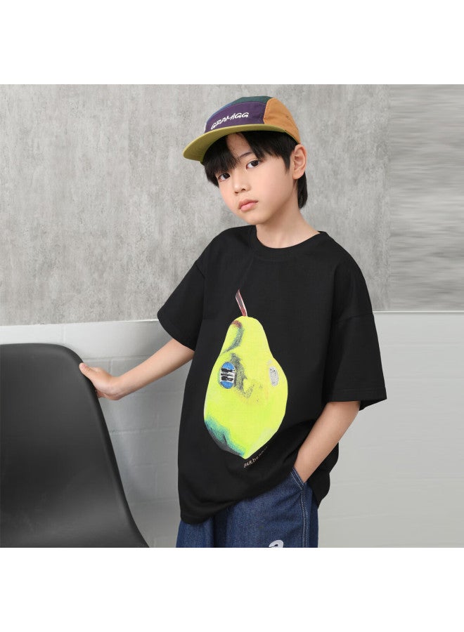 Luson Chen Da Zhu Boys And Girls Short-sleeve T-shirt, Xinjiang Cotton, Summer New Cool-feeling Half-sleeve, Boys' Big Kids Top - Image 3