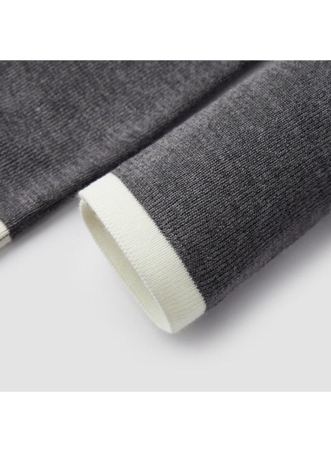 SEMIR Semir Knitted Sweater For Women, Contrasting Color Faux Two-piece Inner Layer, Winter , Conta Wool, Pullover Sweater, Slim Fit, 109724107012  - Image 4