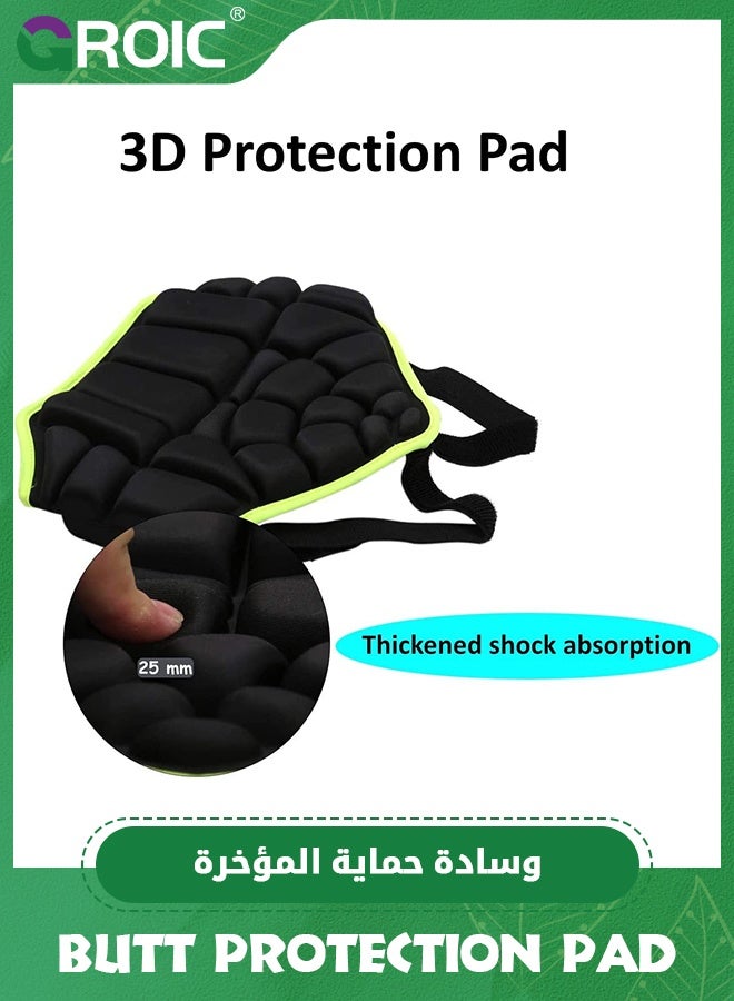 GROIC Sports Protection Pad for Kids, Protective Pad Sports Hip Pad Sports Pads for Skating Roller Hockey Pants Kids Skate Pads Impact Shorts for 4-10 Years Old - Black  - Image 4