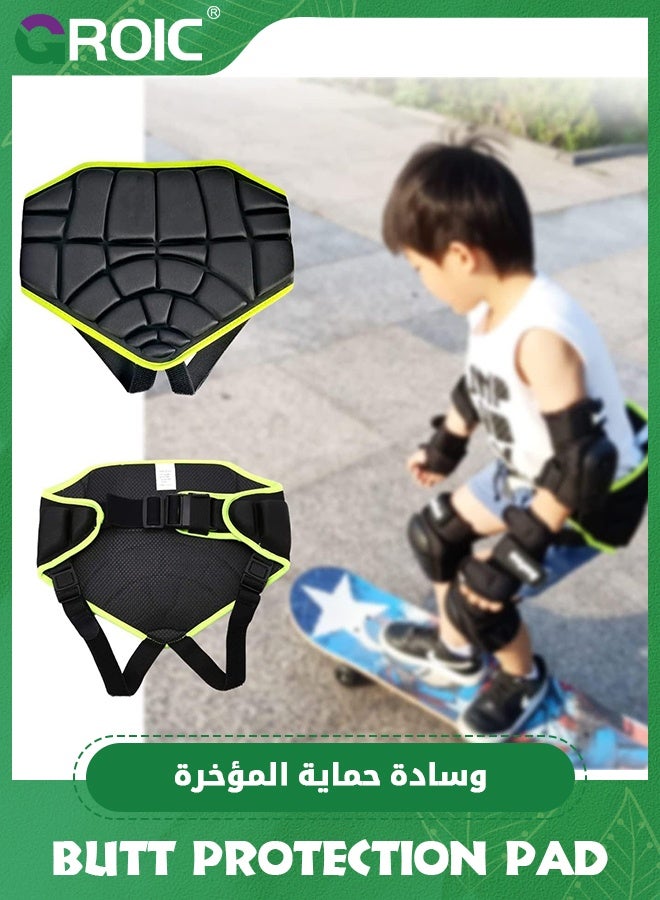 GROIC Sports Protection Pad for Kids, Protective Pad Sports Hip Pad Sports Pads for Skating Roller Hockey Pants Kids Skate Pads Impact Shorts for 4-10 Years Old - Black  - Image 5