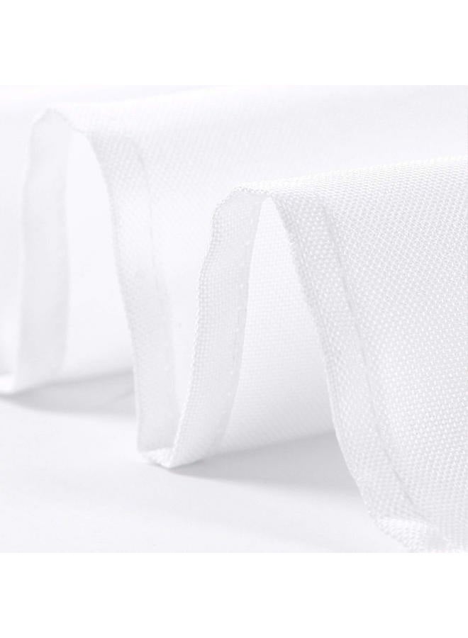 Ascoza 2pack 60x102 Inch White Rectangular Tablecloth 6 Feet Table Cloth in Polyester Fabric for Wedding/Banquet/Restaurant/Parties - Image 4