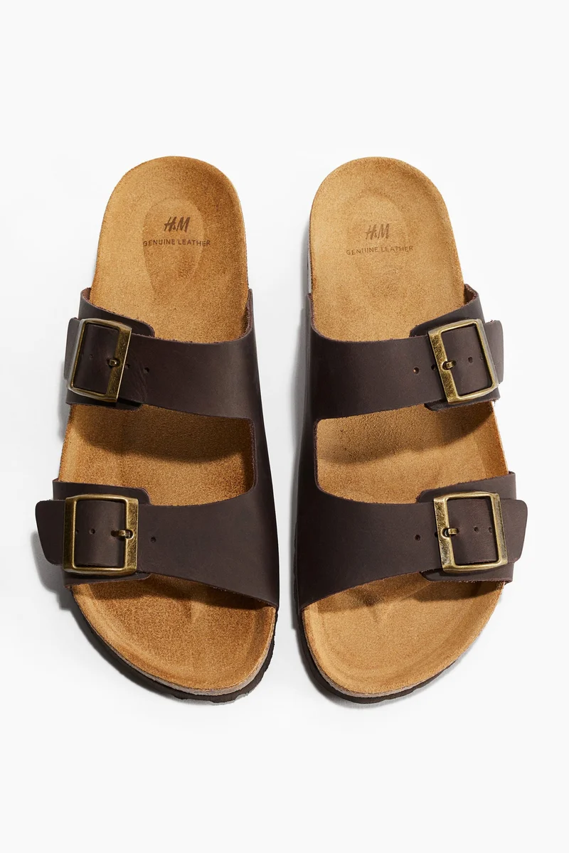 اتش اند ام Leather sandals