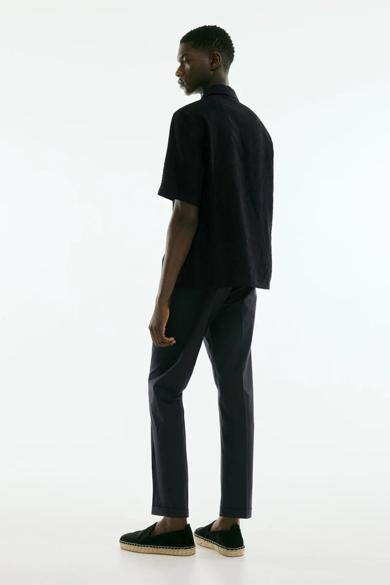 اتش اند ام Regular Fit Cropped cotton trousers