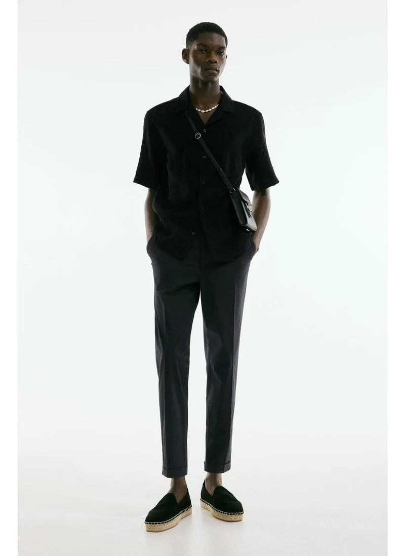 H&M Regular Fit Cropped cotton trousers