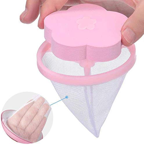MeeTo Washing Machine Floating Lint Mesh Bag Net Hair Filter Remover Net Pouch Hair Catcher Lint Catcher for Household Tool (Pack of 4) - Image 2