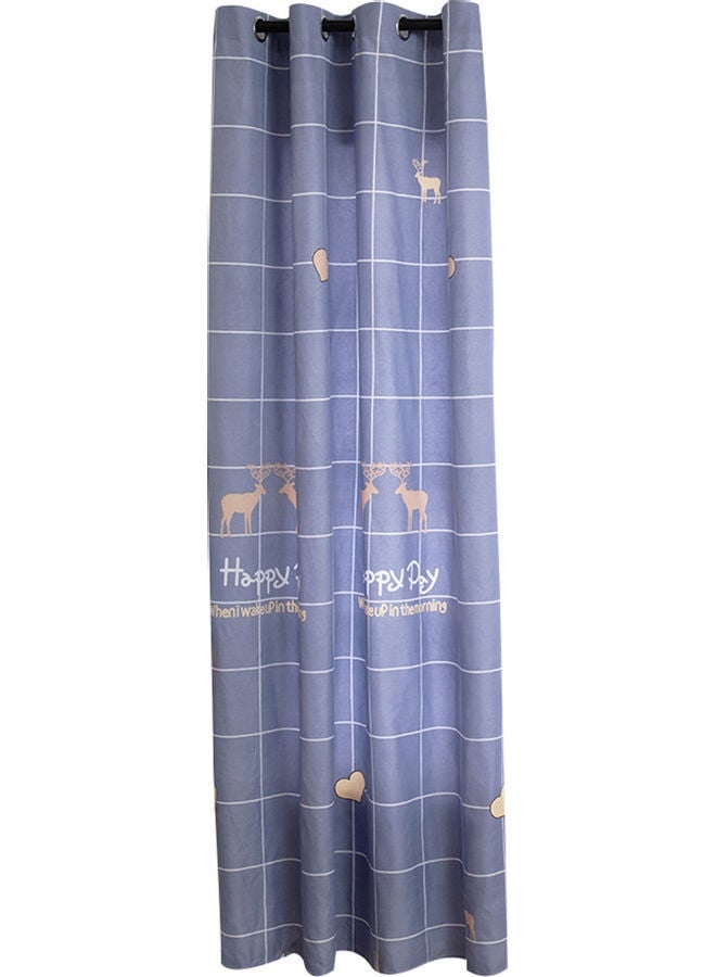 NIBEMINENT Cute Deer Grids Half Shading Window Curtain Multicolour - Image 1