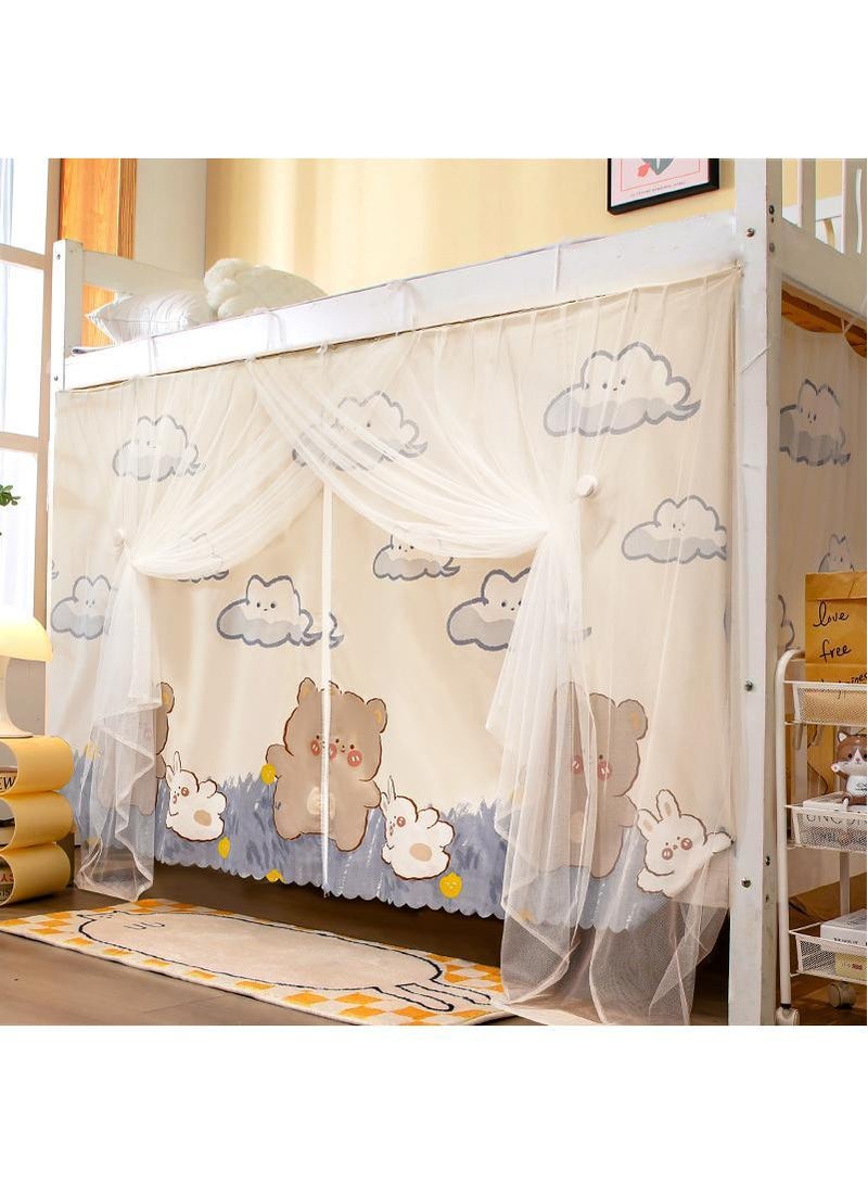 Bluejw ستارة سرير بسحاب بتصميم نمط كرتوني مع شبكة للبعوض - Image 1