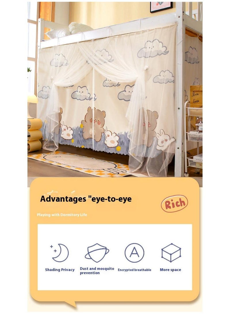 Bluejw ستارة سرير بسحاب بتصميم نمط كرتوني مع شبكة للبعوض - Image 2