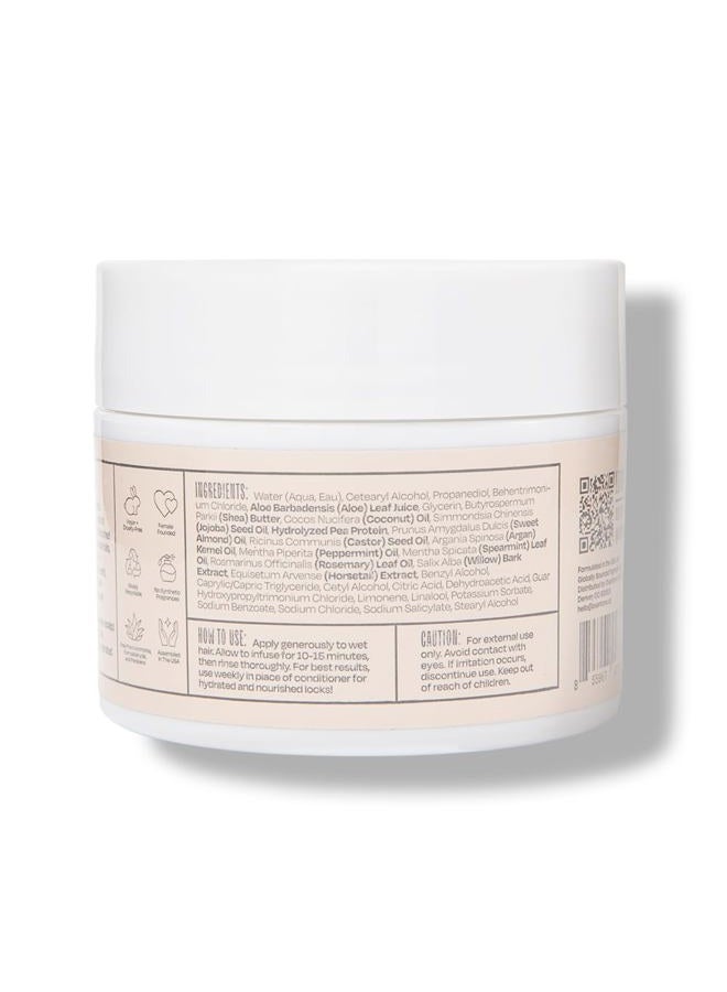 oVertone Haircare The Remedy Colorless Hydrating Mask with Shea Butter & Coconut Oil, Cruelty-Free, 8 oz - Image 2