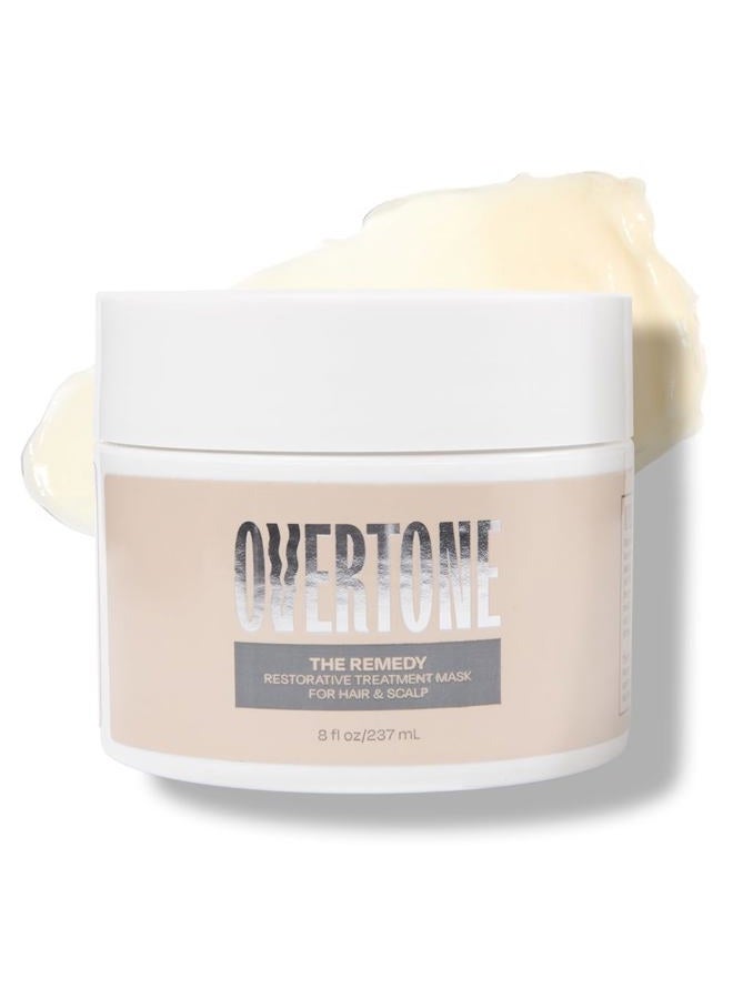 oVertone Haircare The Remedy Colorless Hydrating Mask with Shea Butter & Coconut Oil, Cruelty-Free, 8 oz - Image 1