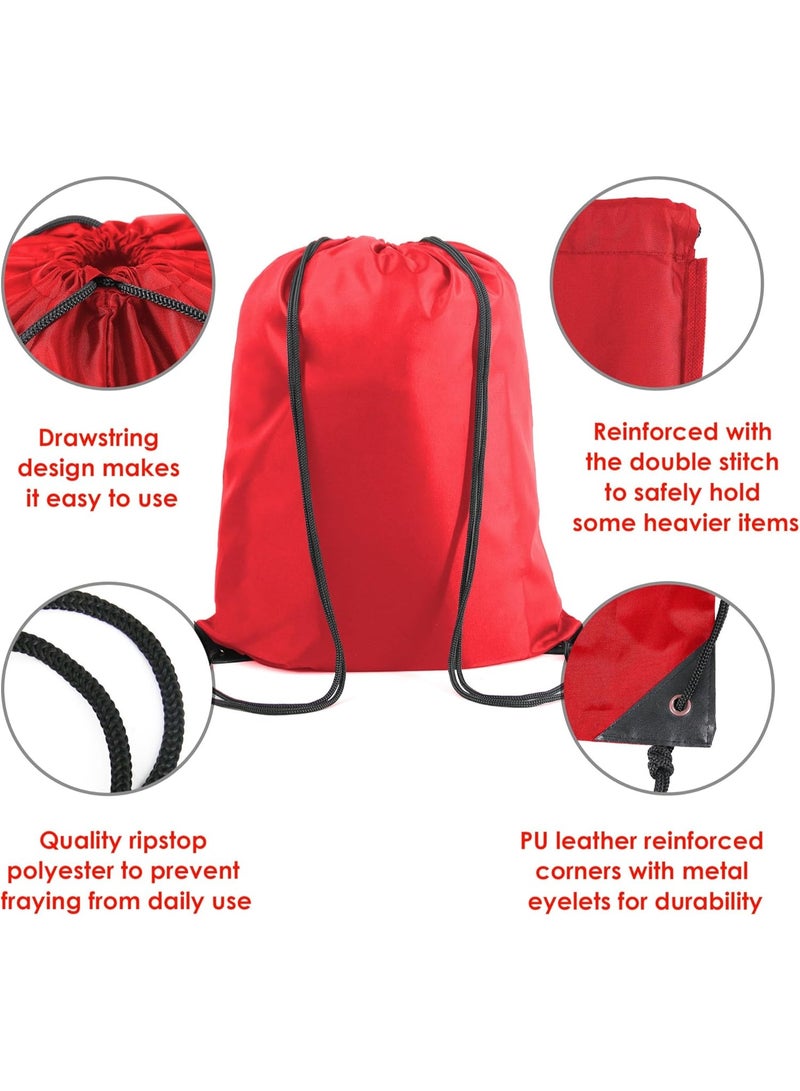 Drawstring Backpack Bag Bulk, Gym Cinch Sackpack 43x33 cm – Lightweight Durable Polyester Sport Backpack with Drawstring Closure, Large Capacity Foldable Travel Bag for Gym, Beach, Hiking, Yoga, Swimming & DIY Custom Printing - Image 3