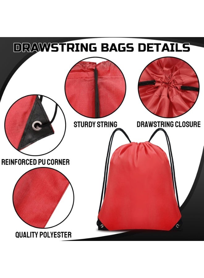 Drawstring Backpack Bag Bulk, Gym Cinch Sackpack 43x33 cm – Lightweight Durable Polyester Sport Backpack with Drawstring Closure, Large Capacity Foldable Travel Bag for Gym, Beach, Hiking, Yoga, Swimming & DIY Custom Printing - Image 4