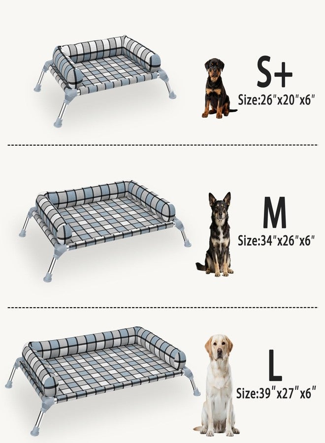 Caghash Elevated Pillow Bolster Dog Bed - Raised Dog Beds with Bolster Portable Lifted Washable Pet Cot Bed with Stainless Steel Frame Dogs Hammock Bed for Indoor & Outdoor (Bolster S) - Image 5