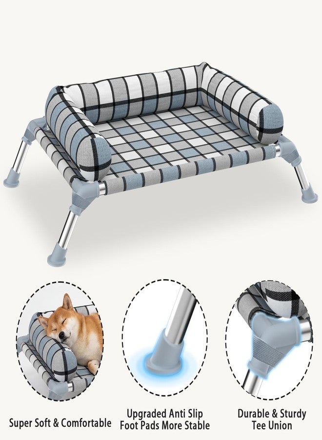 Caghash Elevated Pillow Bolster Dog Bed - Raised Dog Beds with Bolster Portable Lifted Washable Pet Cot Bed with Stainless Steel Frame Dogs Hammock Bed for Indoor & Outdoor (Bolster S) - Image 4