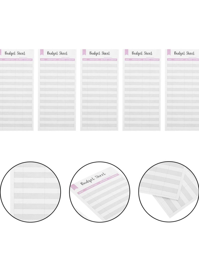 GGOOT 20pcs Budget Sheets A6 Binder Expense Tracker Money Organizer Planner Manager for Cash Envelopes Ledger Book Budgeting Wallet Bill Organizer Red  - Image 2