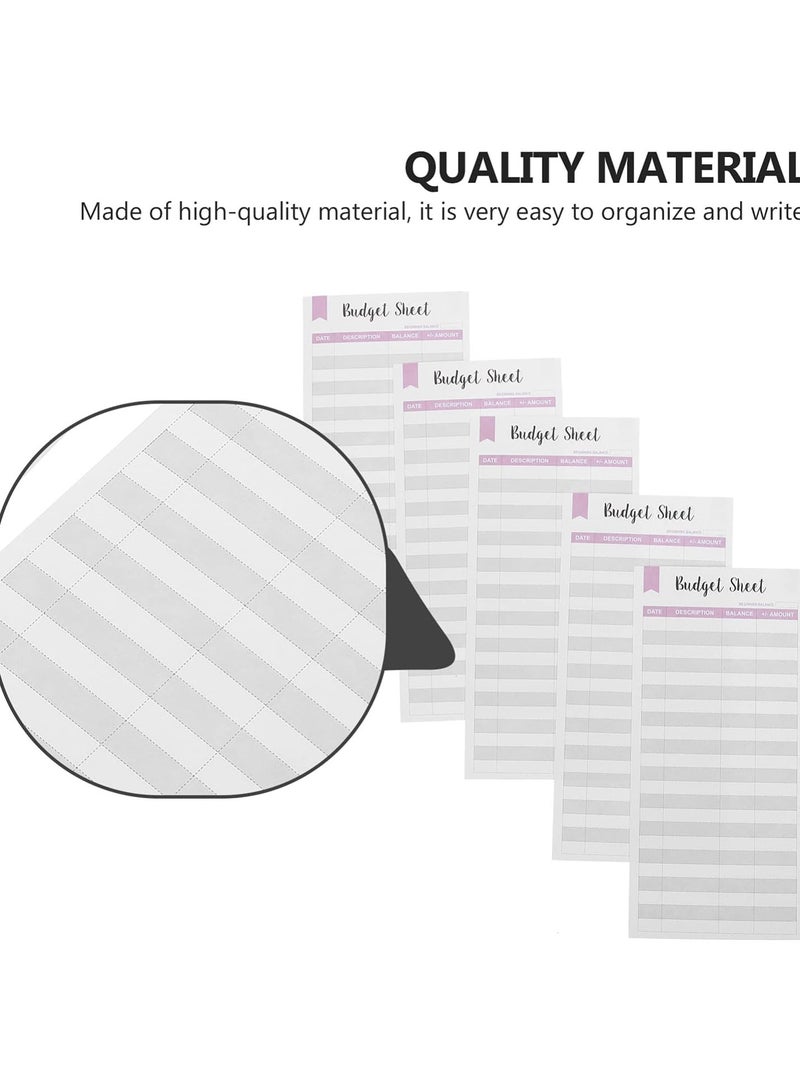GGOOT 20pcs Budget Sheets A6 Binder Expense Tracker Money Organizer Planner Manager for Cash Envelopes Ledger Book Budgeting Wallet Bill Organizer Red  - Image 5
