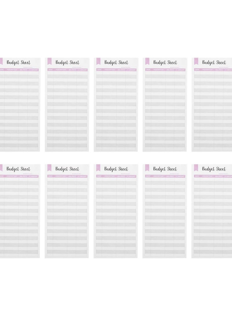 GGOOT 20pcs Budget Sheets A6 Binder Expense Tracker Money Organizer Planner Manager for Cash Envelopes Ledger Book Budgeting Wallet Bill Organizer Red  - Image 1