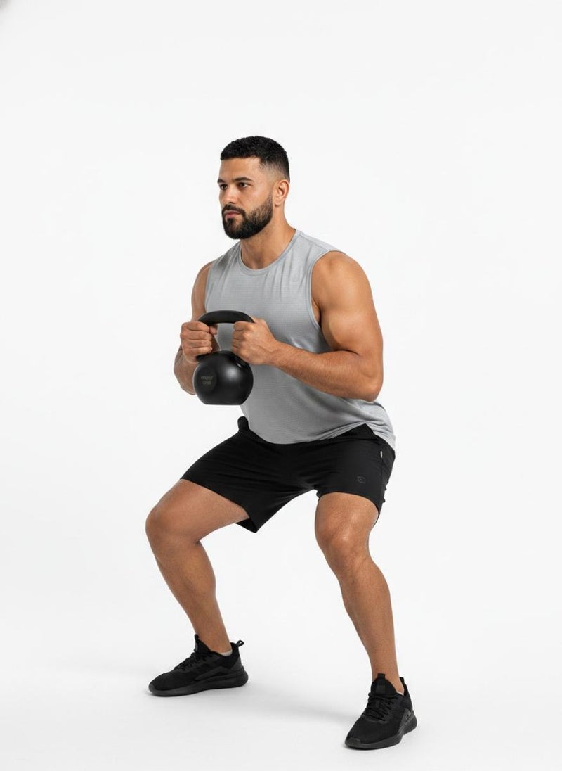 بريما إيس رجالي Tank Top عشاق الجيم بريميوم Light Grey - Image 4