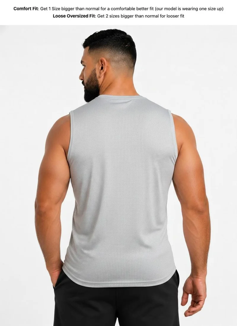 بريما إيس رجالي Tank Top عشاق الجيم بريميوم Light Grey