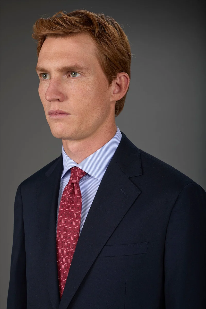 Doppelganger Men's macro patterned tie - Red