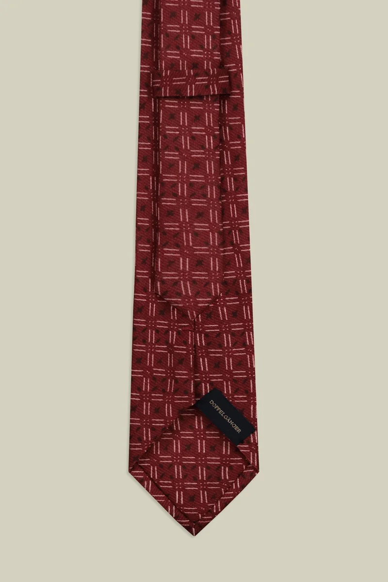 Doppelganger Red Men's macro patterned tie - Red for Men | Best Price UAE