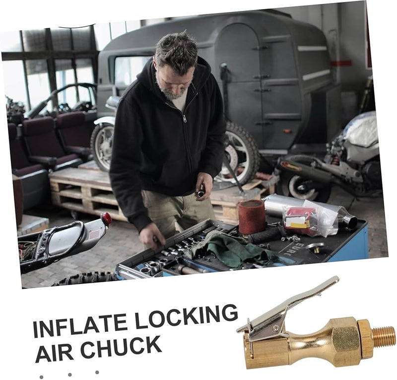 قطعتان من صمام هواء ثقيل القفل لتضخيم الإطارات متوافق مع السيارات والشاحنات والدراجات - Image 5