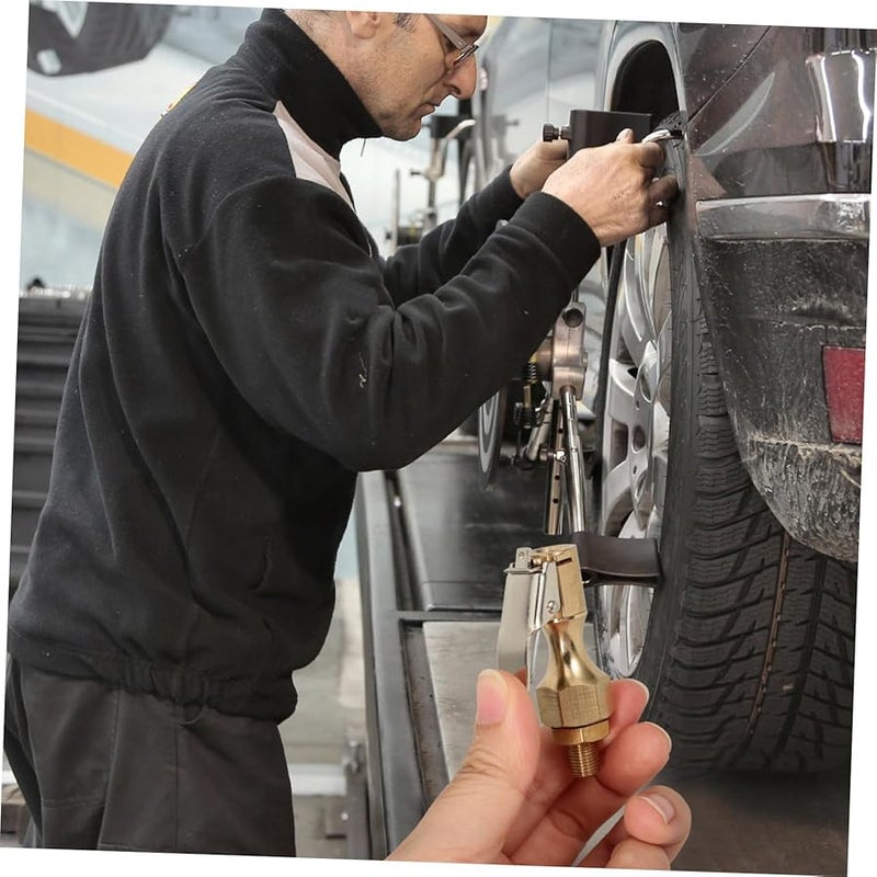 قطعتان من صمام هواء ثقيل القفل لتضخيم الإطارات متوافق مع السيارات والشاحنات والدراجات - Image 4