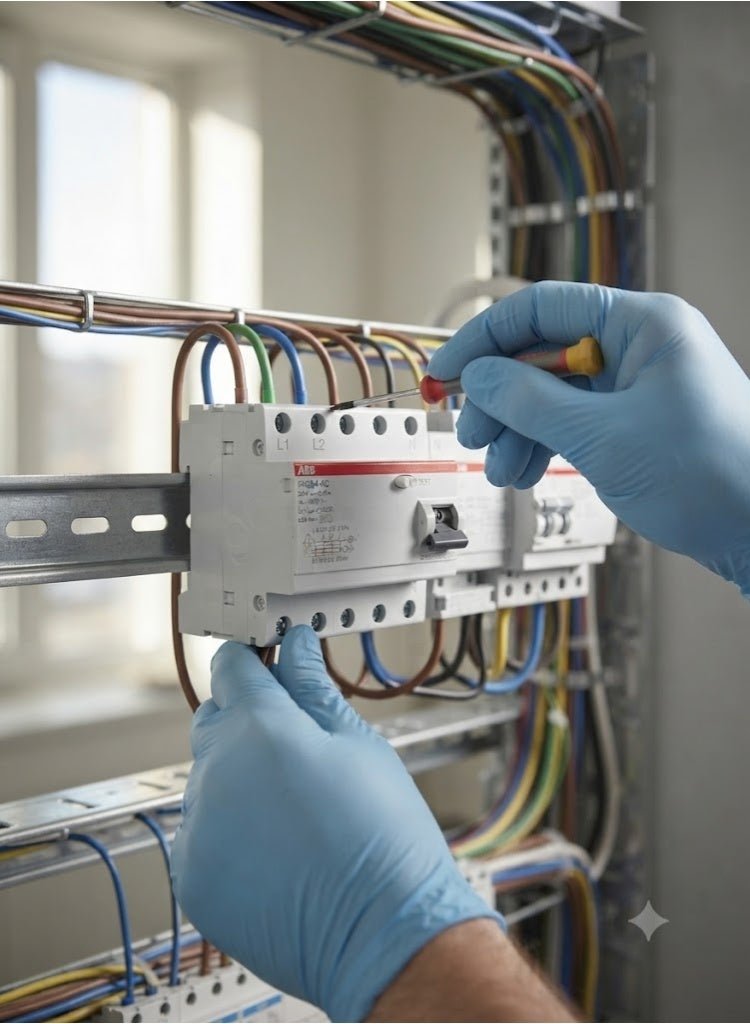 أبب قاطع دائرة تسرب الأرض ABB (ELCB / RCCB)  63A 4 القطب 30 مللي أمبير - FH204 AC-63 / 0،03 - Image 3